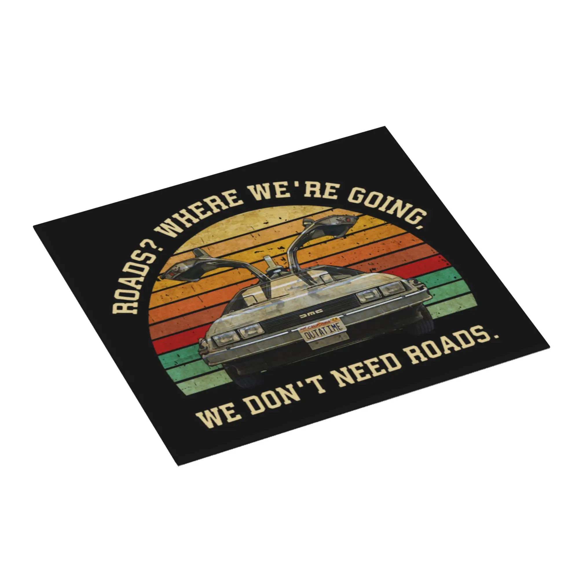 Drying Mat For Kitchen Back To The Future Delorean Car Barware Tableware Oil Proof Reusable  Washable Kitchen Sink Drying Pad