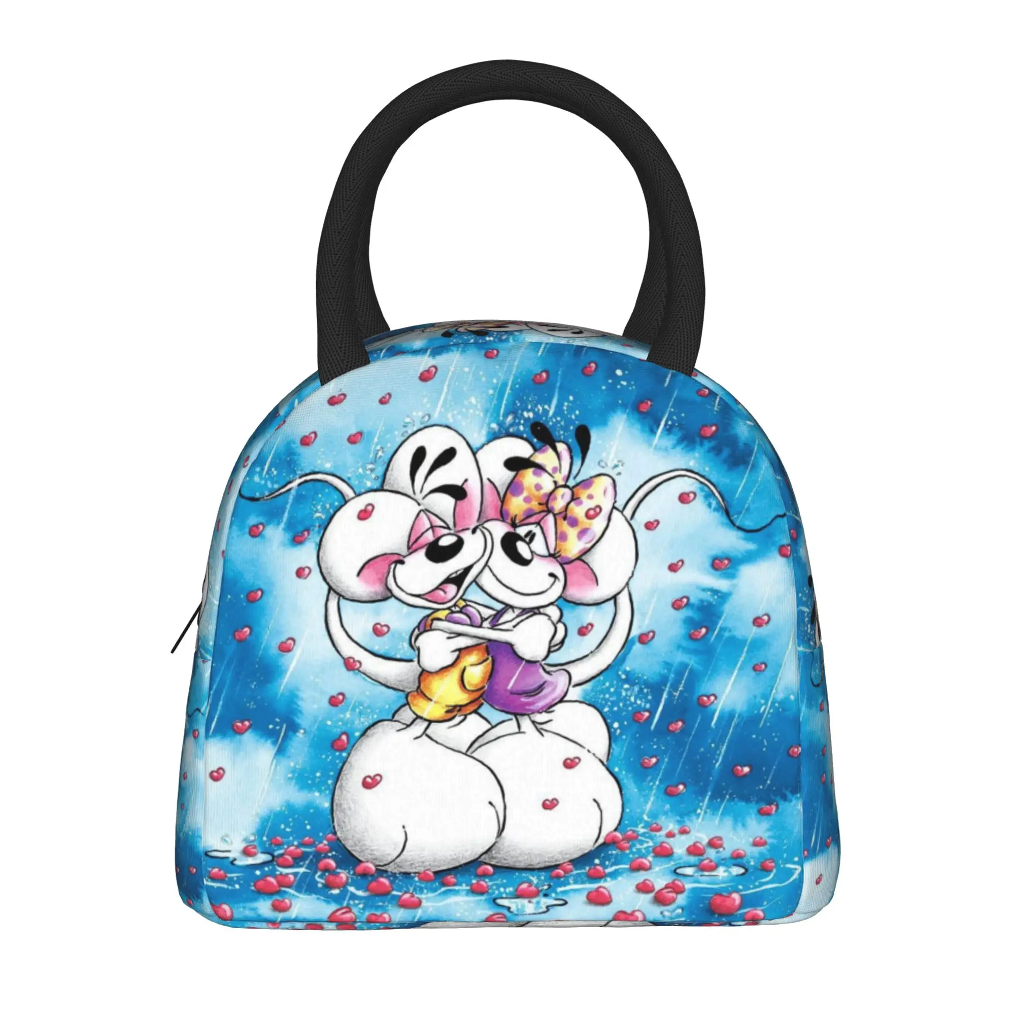Diddl mouse Thermal Insulated Lunch Bags for Travel  Portable Bento Box Men Women Thermal Cooler Food Box