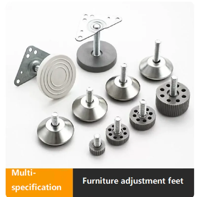 Adjustable Furniture Leveling Feet Screw On Table Sofa Cabinet TV Stand Support Foot Pads Anti‑Slip Height Adjuster Leg Risers