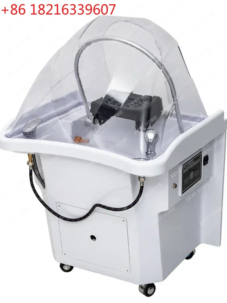 TAO Barber Shop Beauty  Movable Head Therapy Shampoo Chair Water Circulation Fumigation Hairdressing Shampoo Basin