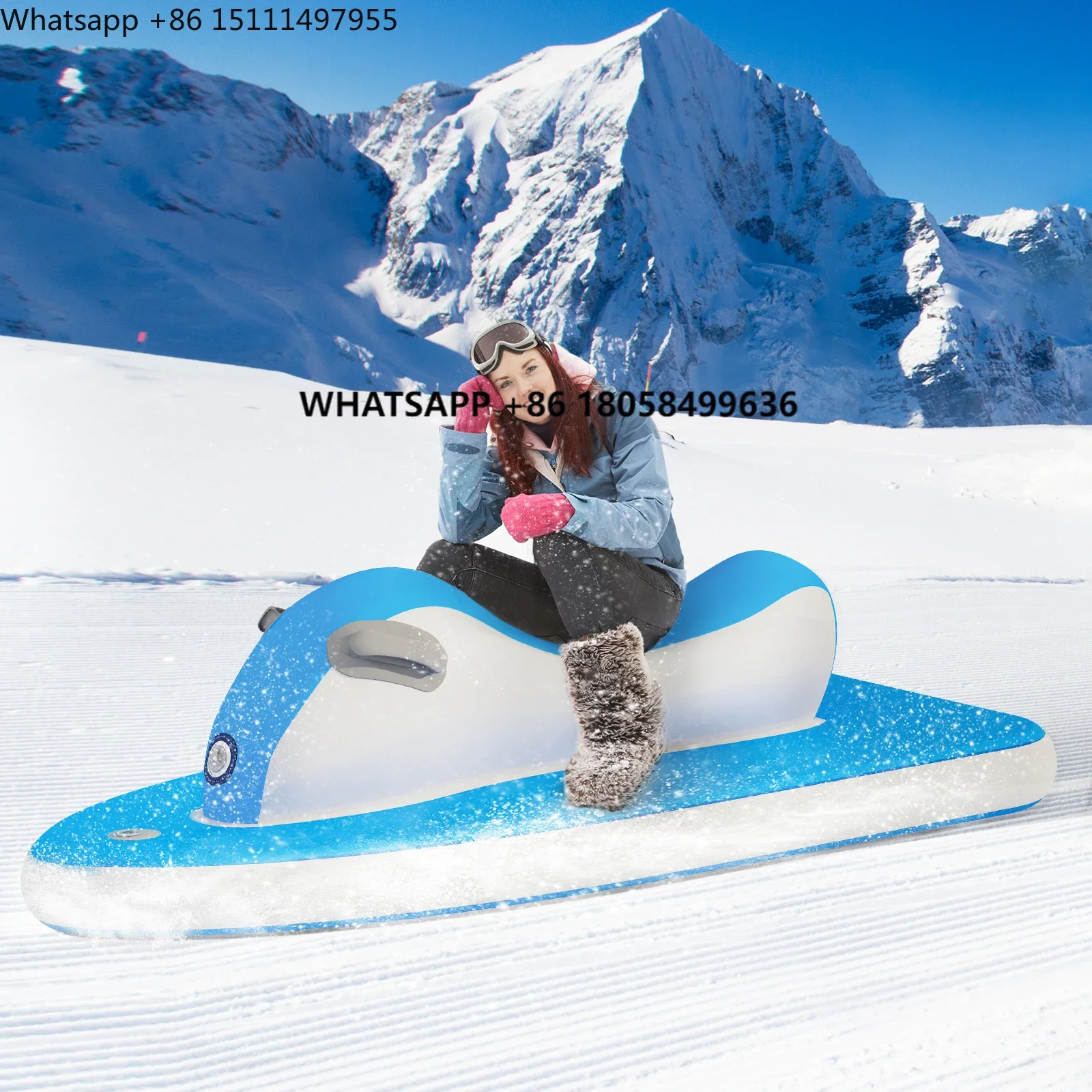 Drop Stitch Inflatable Cruiser Motorbike With Power Inflatable Jet Ski Boat With Motor for Kids and Adults Play  Water and Snow