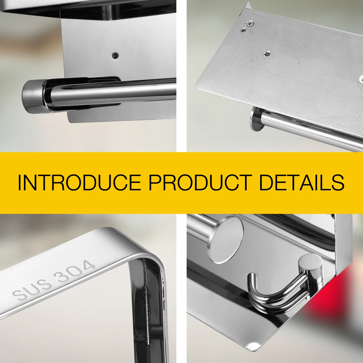 

1 шт. держатель для салфеток, стальной настенный держатель без дырокола, стеллаж для хранения туалетной бумаги для ванной комнаты, держатель для полотенец, органайзер для рулонов