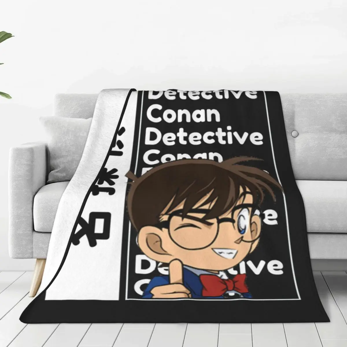 Clever Boy Soft Warm Blanket Manga Comic Picnic Throw Blanket Autumn Pattern Custom DIY Flannel Bedspread Sofa Bed Cover