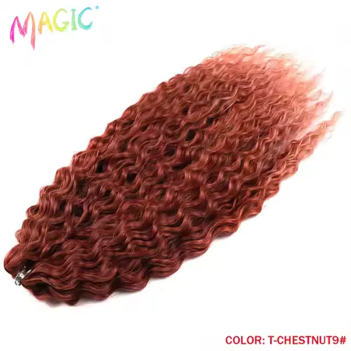 Magic Ariel Curl Hair Water Wave Twist Crochet Hair Synthetic Braid Hair Ombre Blonde 22 Inch Deep Wave Braiding Hair Extension - Image 16