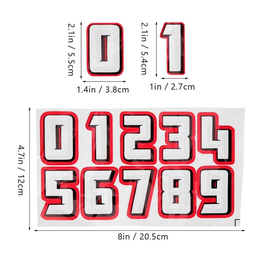 2 Sets Number Sticker Hockey Stickers Football for Posters Labels Hat Numbers Softball Decals Reflective Film