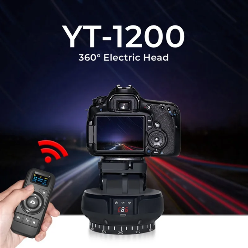 YT-1200 Auto Motorized Head 360 Timed Panoramic Stabilizer Remote Control For Phone Camera Gopro VS Zifon