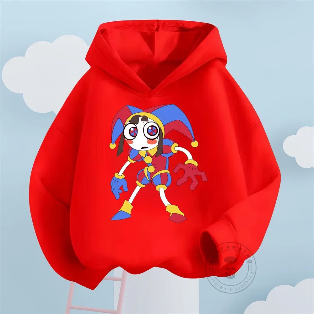 Cartoon Children\'s Hoodies The Amazing Digital Circus Sweatshirts Unisex Fashion Funny Kawaii Long Sleeve Tops Spring Autumn