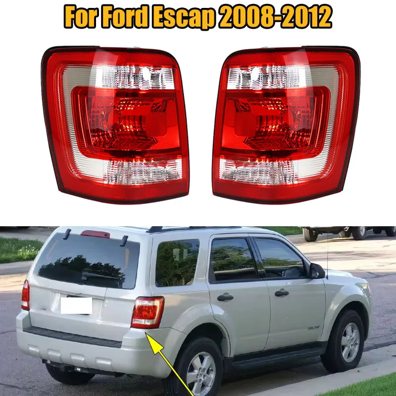 For Ford Escape 2008 2009 2010 2011 2012 Car Rear Lamp Tail Light Reversing Brake Fog Light Cover Without Bulb