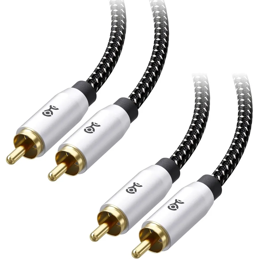 

Braided 2Pack Shielded Subwoofer Cable 6ft 1.8m RCA Cord Digital Coaxial Audio Cable for LFE Subwoofer Home Theater Systems and