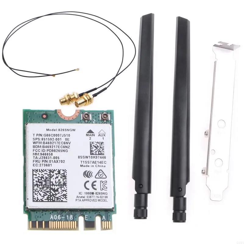 Q5WA DUAL BAND 2.4G/5GHz WiFi WLAN para 8265NGW Wireless-AC 8265 NGFF 802.11ac 867Mbps 2x2 Mu-Mimo Wifi BT 4.2
