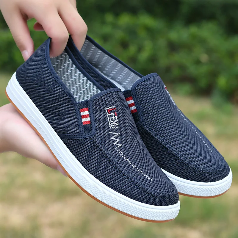 Men's 2024 Autumn New Men's Cloth Shoes, One Step Old Beijing Cloth Shoes, Bull Muscle Sole, Casual Canvas Shoes