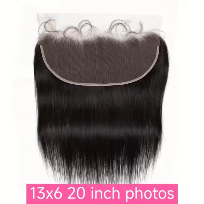 13x6 Straight Lace Frontal, 100 % Echthaar, frei geschnittener Verschluss, vorgezupftes Remy-Haar für Frauen, natürliche Farbe, Lieferung in 2-5 Tagen – Detail 2