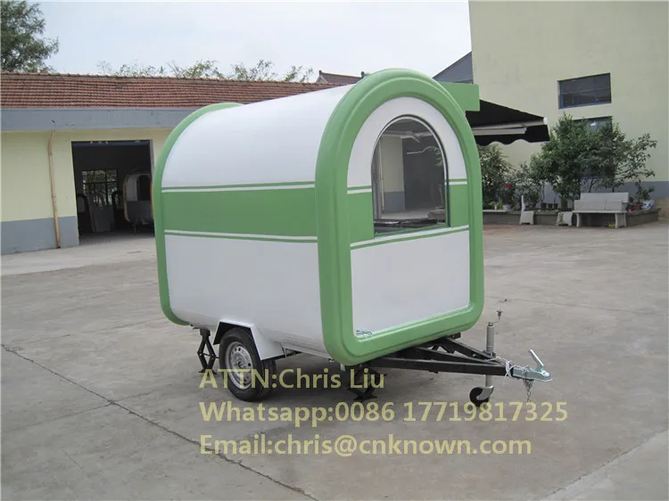 Hot dogs cart best selling mobile food cart for sale 220H green color