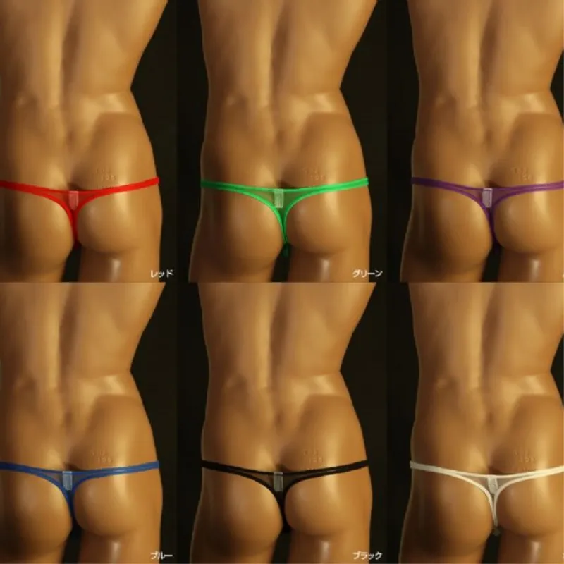 Men Underwear Thongs See Through Men Sexy Transparent Thong Underwear Low Waist Slim Mesh Gay G-string Thongs  jockstrap men