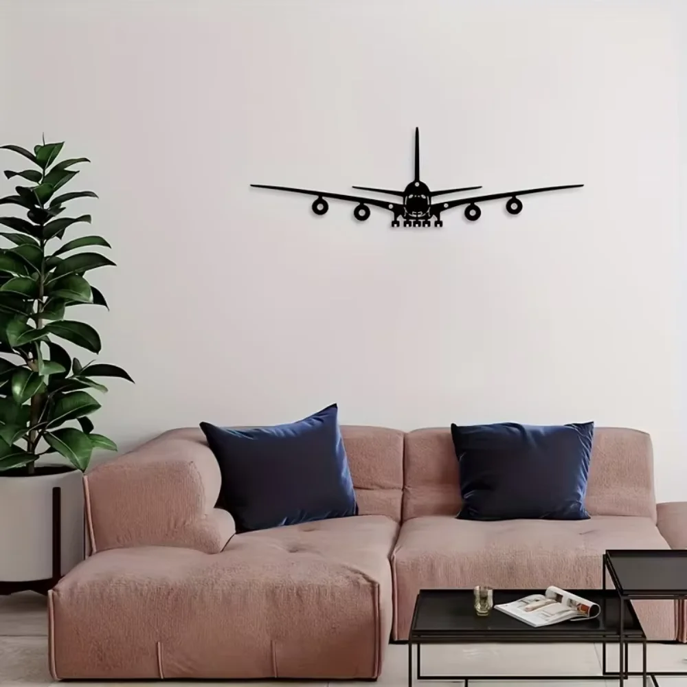 CIFBUY Exquisite Metal Wall Art One Piece 1575X472 Metal Boeing Aircraft Wall Decoration Stunning Metal Art Scene Decoration