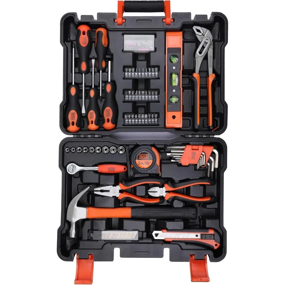 

Профессиональный набор ручных инструментов BLACK+DECKER BMT154C (154 шт.), оранжевый и черный
