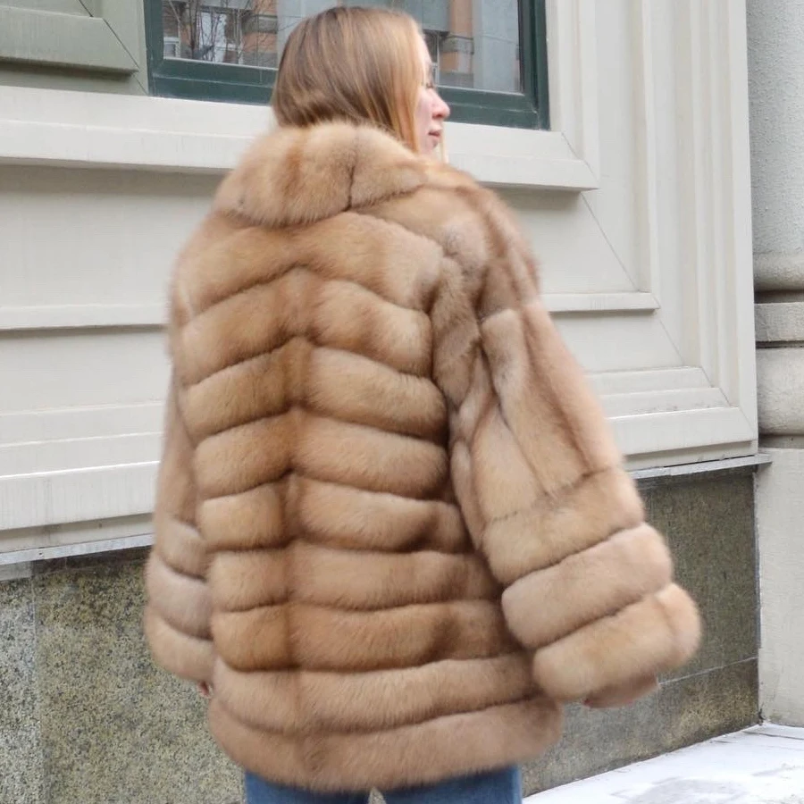 Fluffy Fur Coat For Women Genuine Fox Fur Coat Winter Long Warm Coat Luxury Best Selling 2024