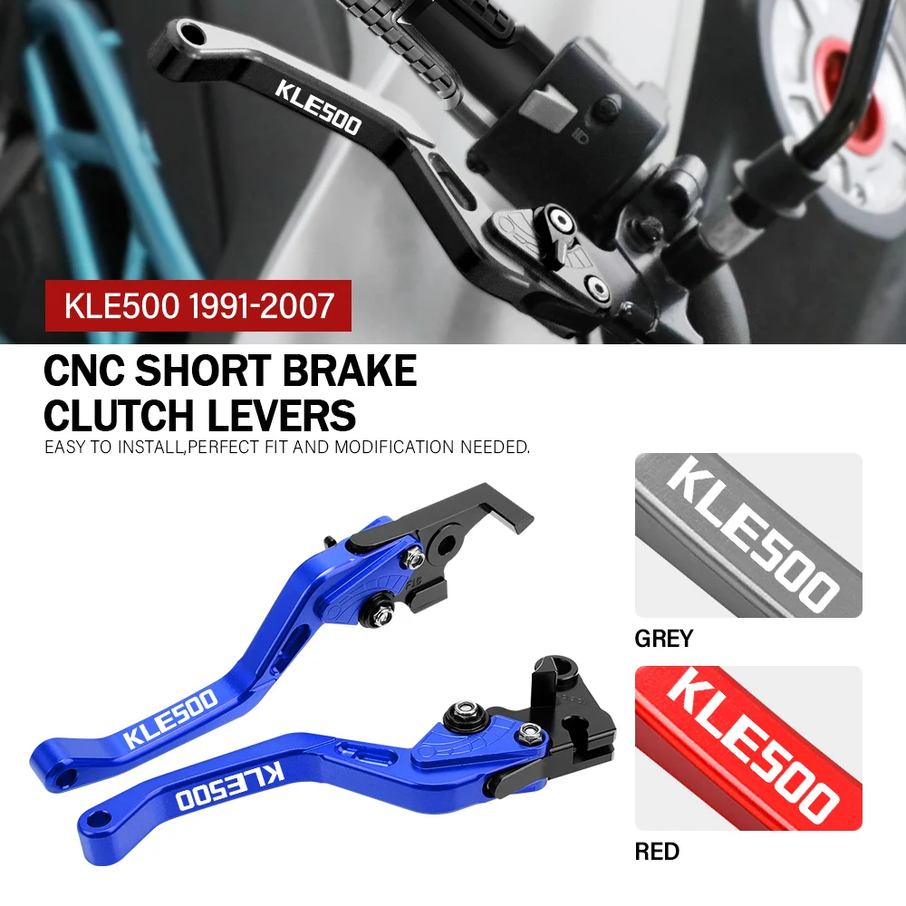 

For KAWASAKI KLE500 1992 1993 1994 1995 1996 1997 1998 1999 2000 2001 2002 2003 2004-2007 Adjustable Brake Clutch Levers Handle