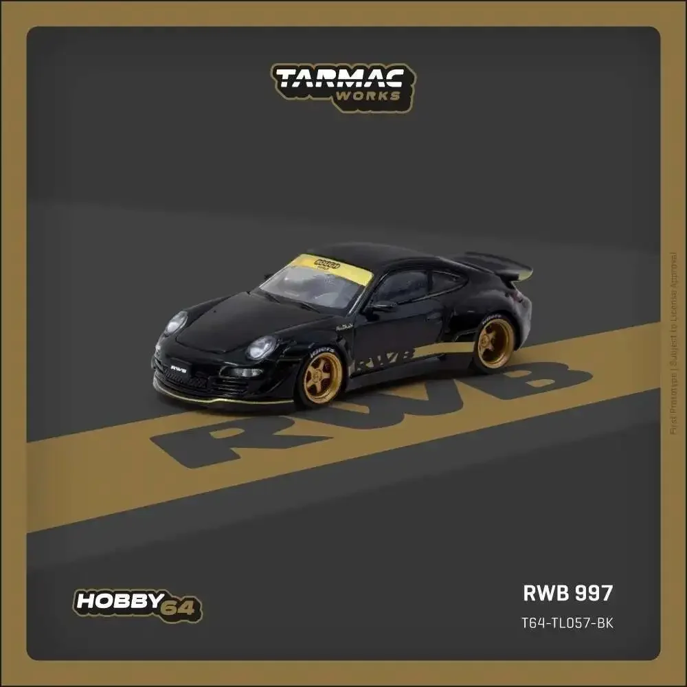 

PreSale TW 1:64 RWB 997 Black Diecast Car Model Collection Toys Tarmac Works