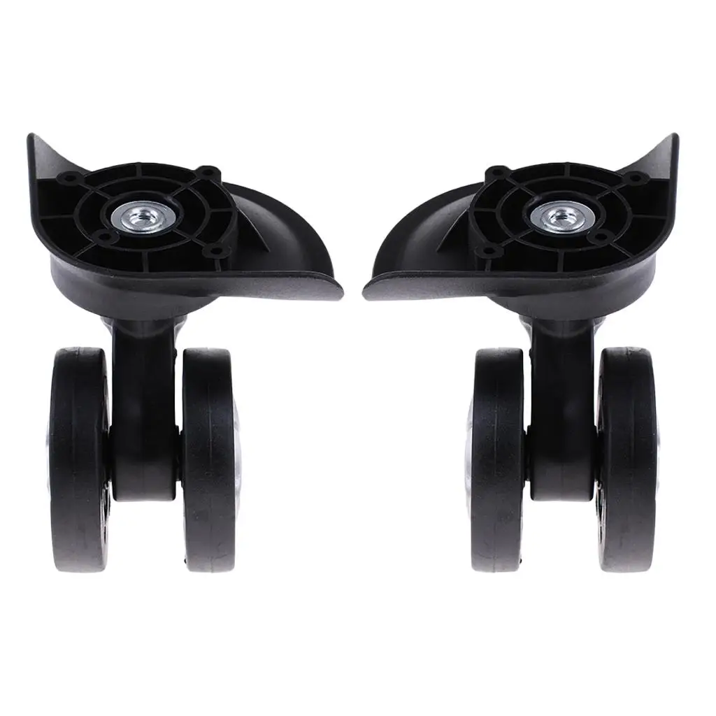 Universal Luggage Wheels Replacement Pair Nylon Rubber Double Bearing Suitcase Caster Wheels for Light Weight Suitcase