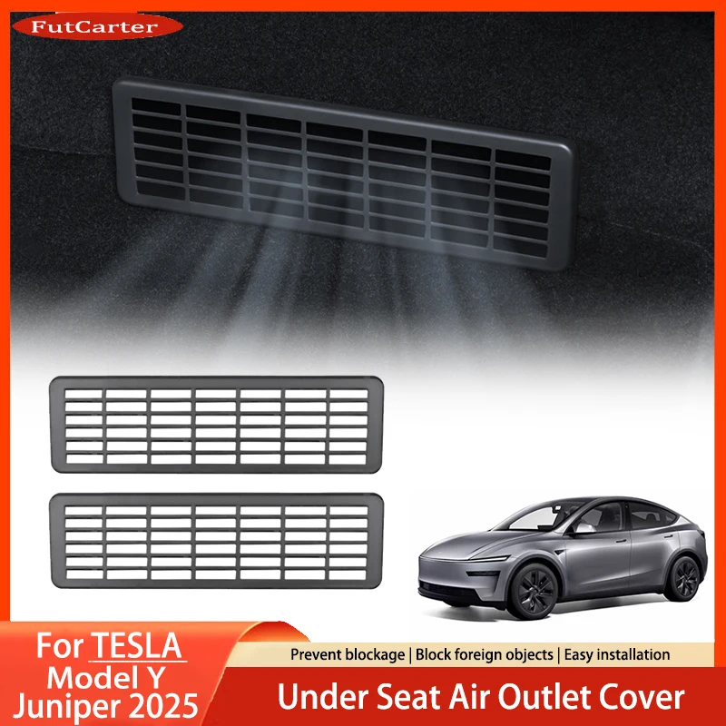 

For Tesla ModelY Juniper 2025 Under Seat Air Vent Protect Cover Anti-blocking Under Seat Air Outlet Grille Protector Accessories