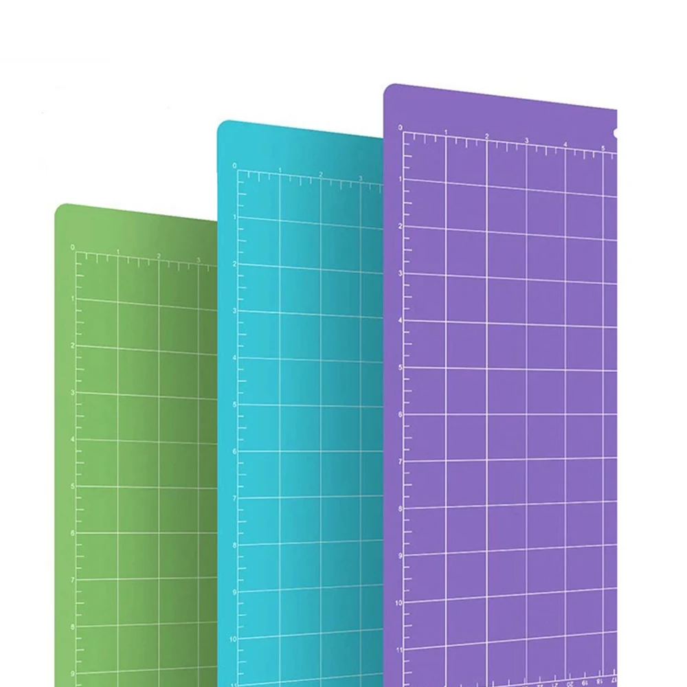 4.5x12in/4.5x6.5in 1/3 Paket Oyma Makinesi Taban Plakası Kesme Mat Kesim Joy Maker Cameo 4 için Yapışkanlı PVC Kesici Paspaslar