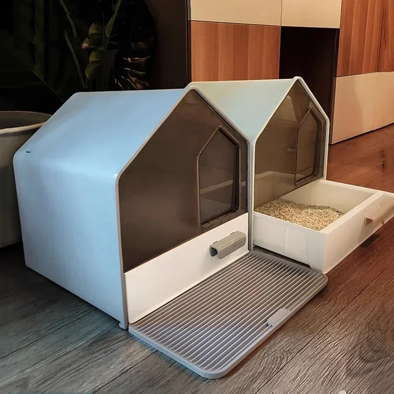 

Kitten Cat Litter Box House Portable Toilet Products Scratching Post For Cat Litter Box Tree Arenero Pet Supplies