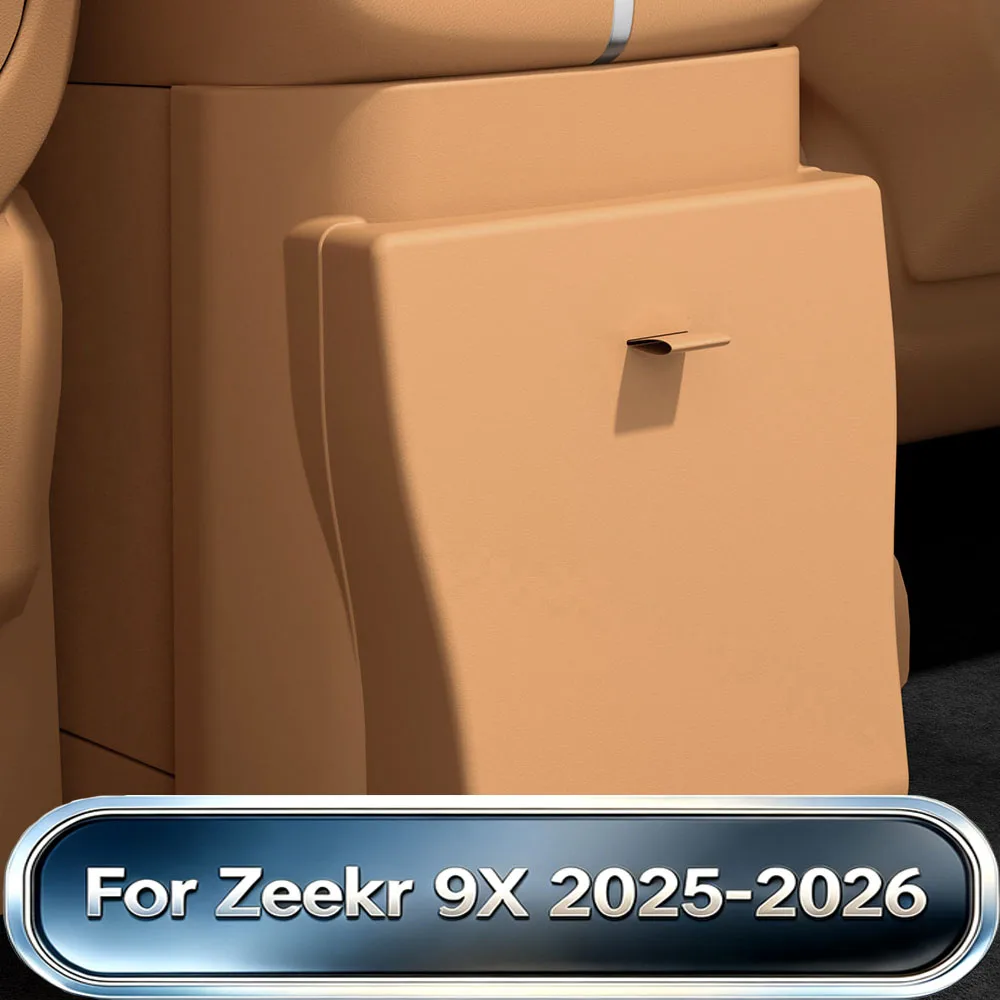 Fit For Zeekr 9X 2025-2026 Car Fridge Anti Kick Pad Hidden Trash Bag Rear Guard Plate Interior Accessories
