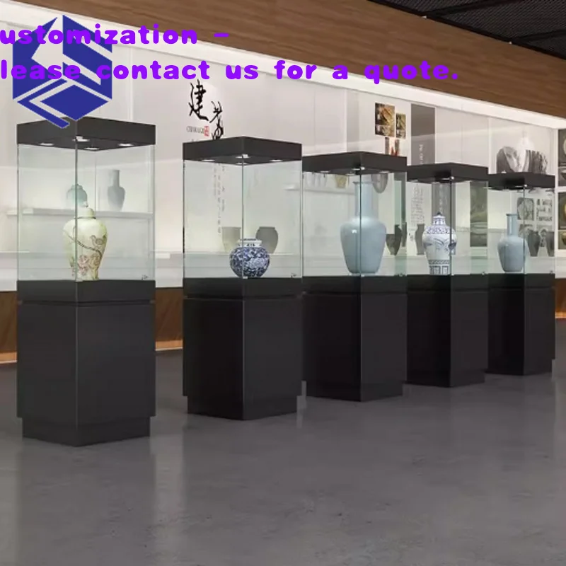 

custom.Museum Jewelry Display Cabinet & Glass Counter with LED Lighting Durable Design Retail Use