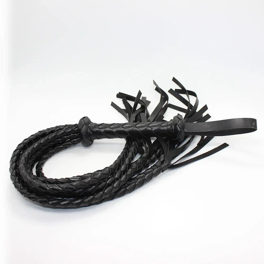 Chicote de couro sexual, Bondage BDSM, Fetiche Gay, Chicote de Caudas, Flogger adulto, Flirt brinquedos eróticos para casais, 78cm