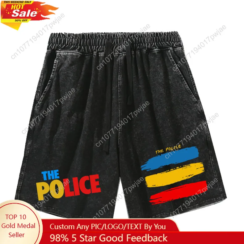 

The Police Rock Band Shorts Mans Womans Teenager Retro Short Pants Vintage Cotton Elastic Soft Beach Shorts Customized Pants