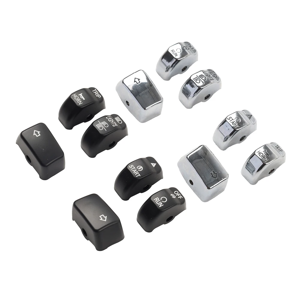6Pcs Motorcycle Handlebar Control Switch Cap Button Cover ABS for Harley Sportster Iron XL 883 XL883N 1200 Chrome Accessories
