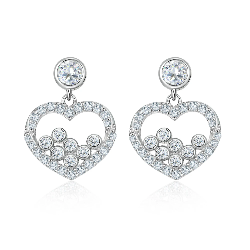 

High Quality 925 Sterling Silver Heart Women Earrings