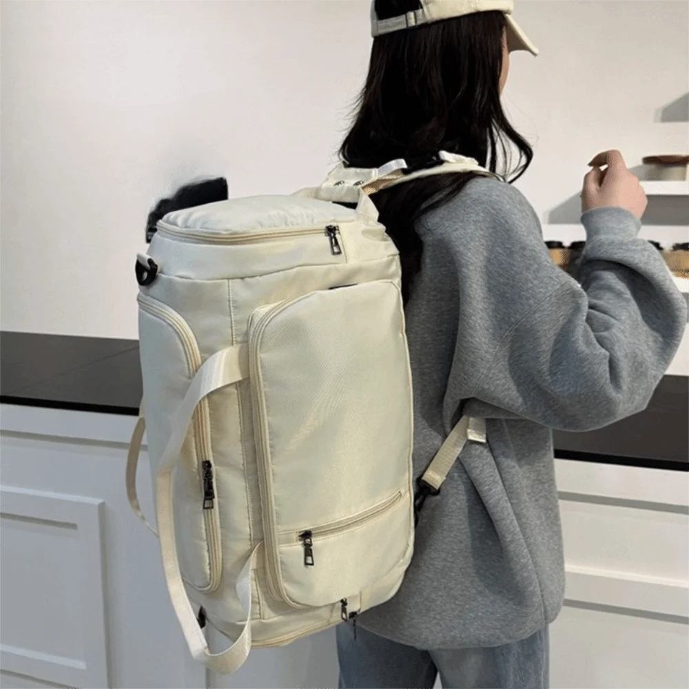 

Oxford Cloth Travel Luggage Bag Solid Color Handheld Travel Backpack Dry Wet Separation Large Capacity Duffle Bag Mountaineering