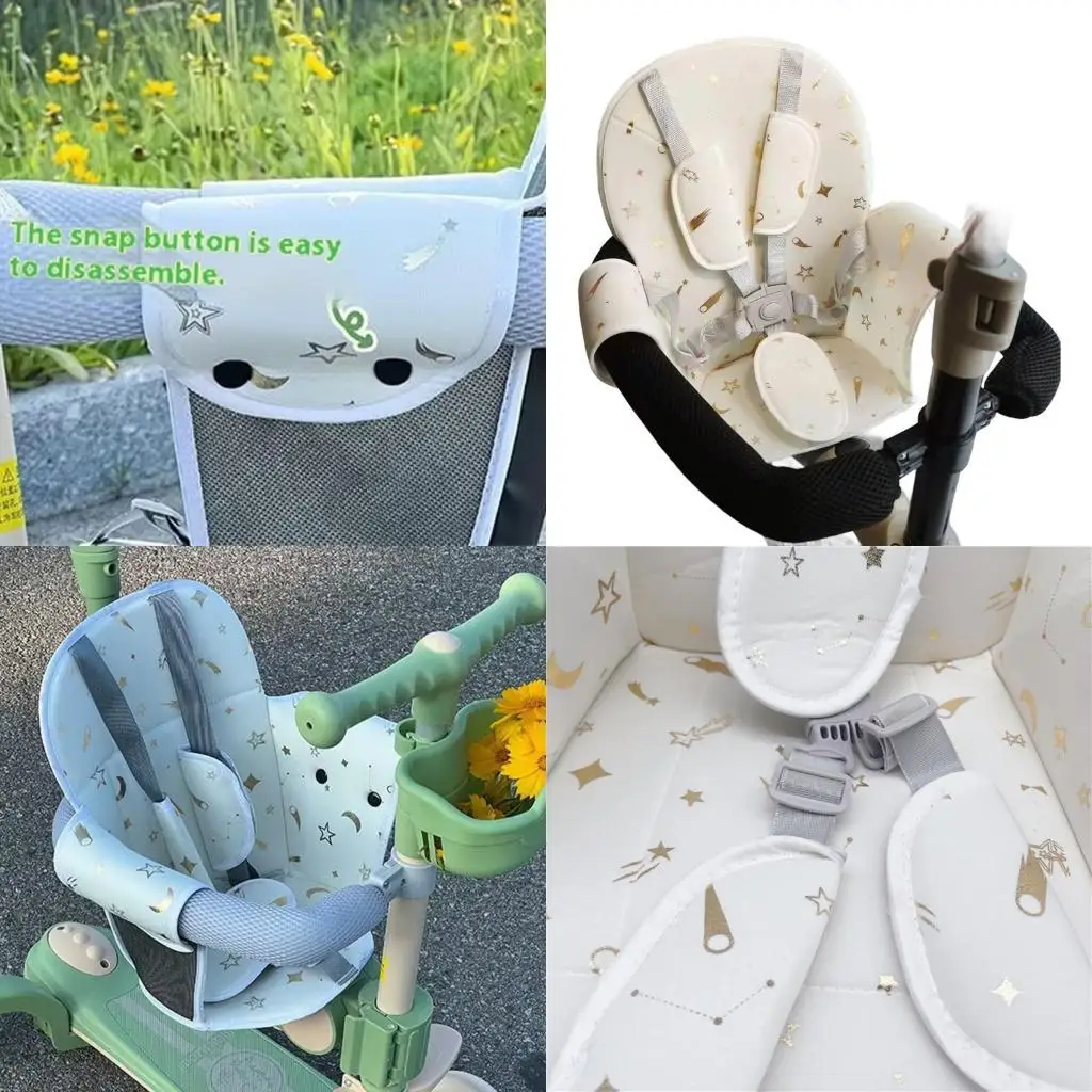 

U13F Airy Strollers Cushion Practical Polyester Secure Fastening System Simple To Wipe