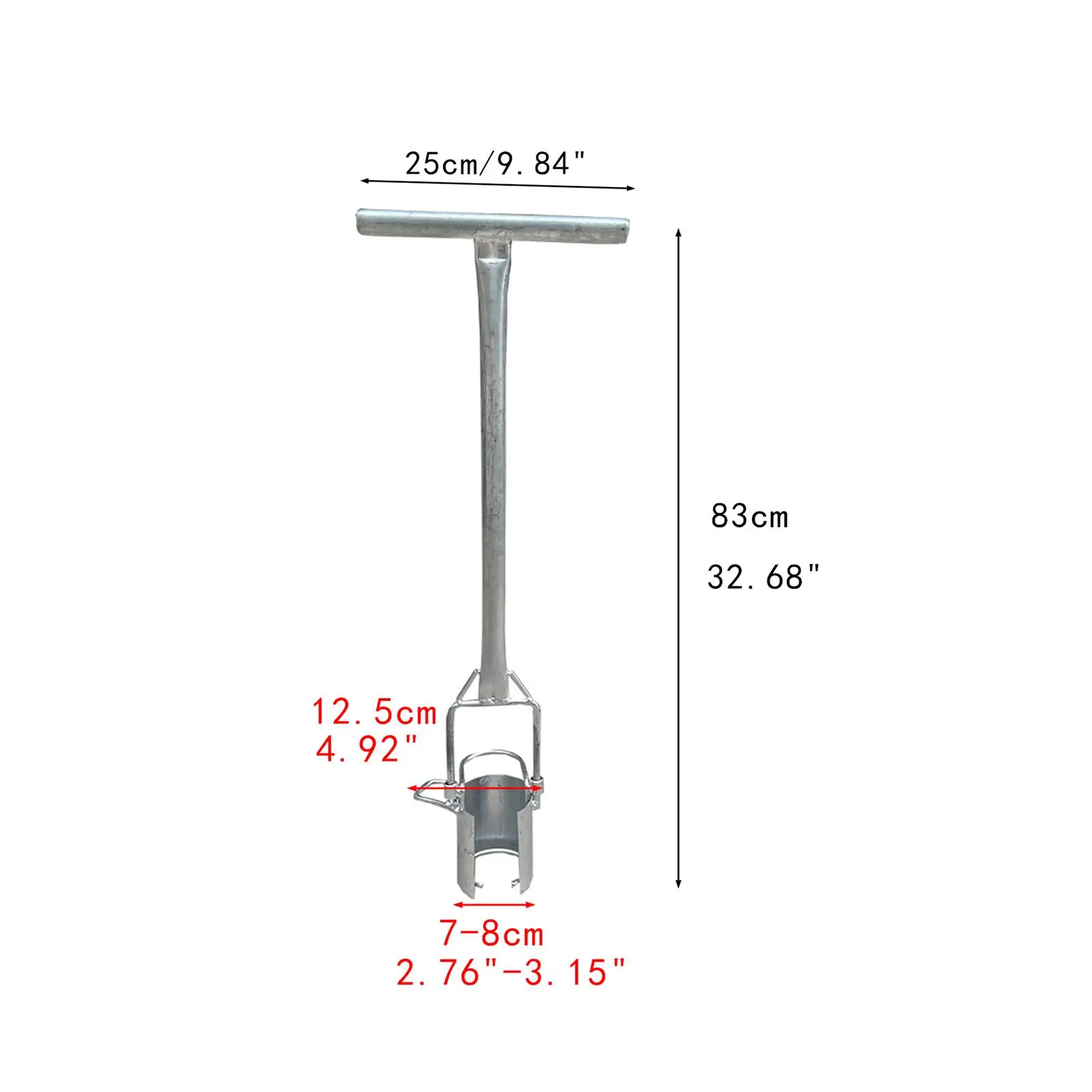 Long Handled Bulb Planter Lawn and Garden Tool Stainless Steel Manual Seedling Transplanter for Transplanting Digging Planting