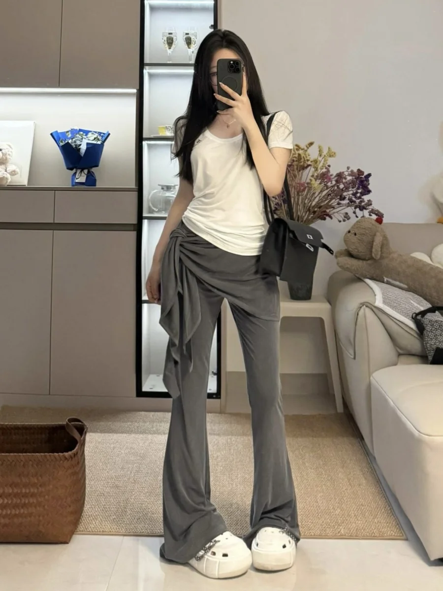 Uitgebreide 80-ey Micro Flare yogabroek Dames zomer afslankende casual broek Hoge taille lange legging voor lange vrouwen