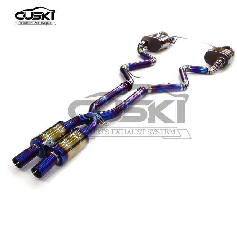 High Flow Catback Exhaust For BMW 335i 335 N54 E90 E92 Titanium alloy automobile Exhaust Modification Exhaust valve control Pipe image 4