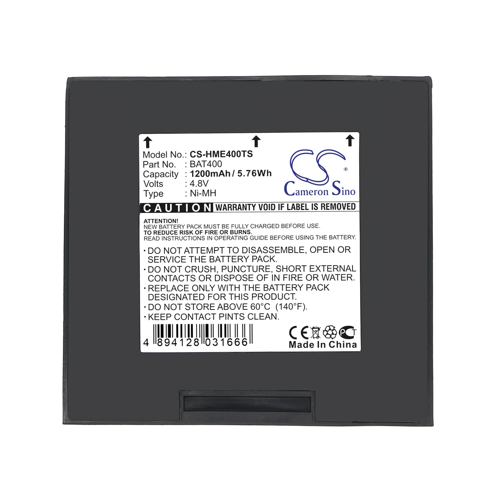 Cameron Sino 4.8V 1200mAh/900mAh Wireless Headset battery BAT400 for HME 400,430,900BP,Com400,Com900 Communicators,C400,C430