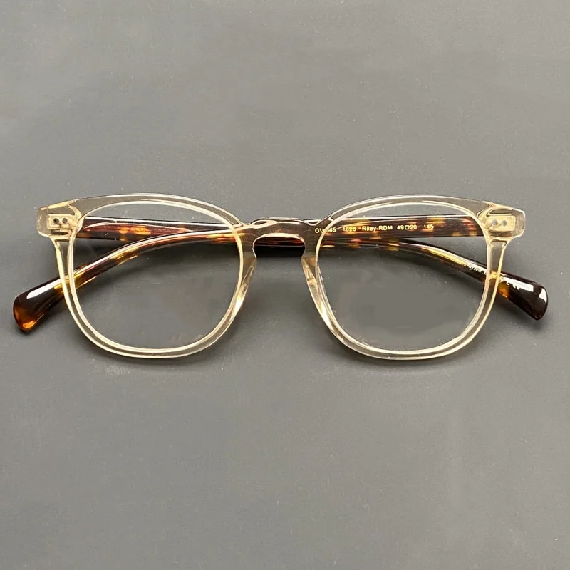 High quality retro rectangular eyeglass frames for men optical acetate eyeglasses frames make prescription glasses for myopia