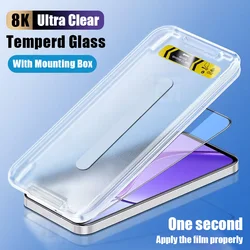 8KHD One-click Installation Tempered Glass For Realme 12 Plus Lite 11 4G 11x 10s 10 5G 8 9 Pro Plus V60 Note 50 Screen Protector