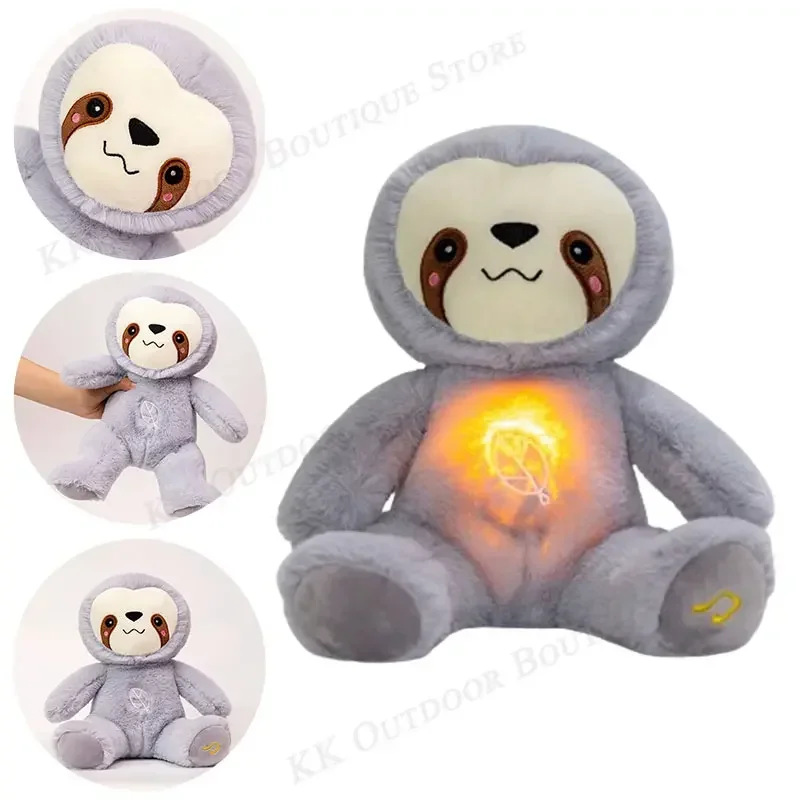 Mush Sleepy Otter,Breathing Sloth,Anxiety Relief Fox,Relief Rabbit, Breathing Otter Sleep Buddy Koala with Music Lights Rhythmic