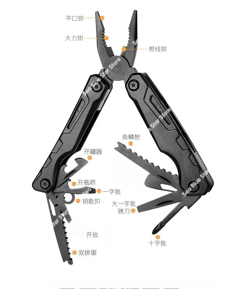 Multifunctional Multipurpose pliers Outdoor camping travel Portable folding mini pliers Hardware tools