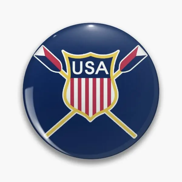 Usa Rowing  Soft Button Pin Decor Lover Creative Lapel Pin Metal Jewelry Funny Cute Hat Collar Gift Badge Brooch Fashion Clothes