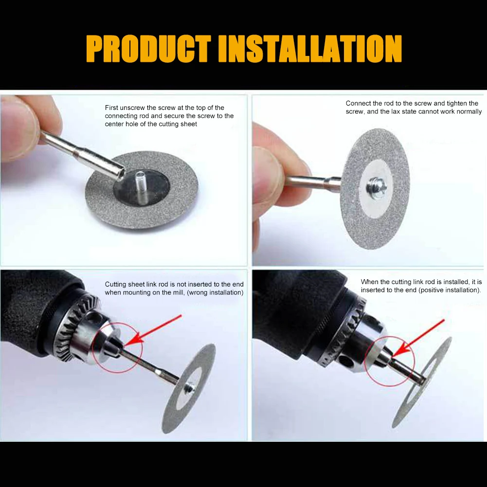 Enhanced Performance Electroplated Polishing Disc Tooth Grinding Disc Cutting Disc 5pcs 1 Rod for Precision Work