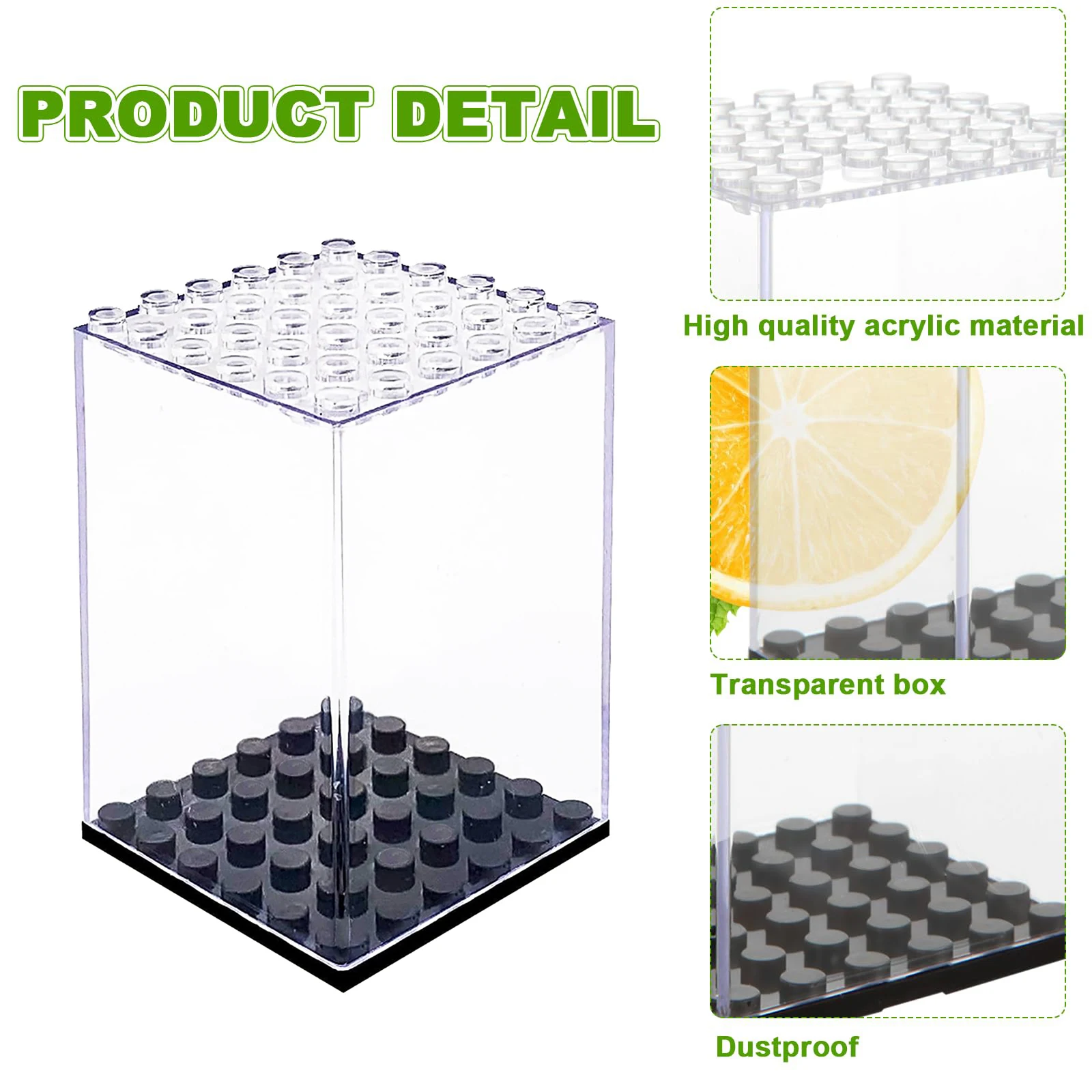 Acrylic Small Particle Lego Building Block Minifigure Stackable Display Box Transparent Dustproof Storage Box Desktop Case