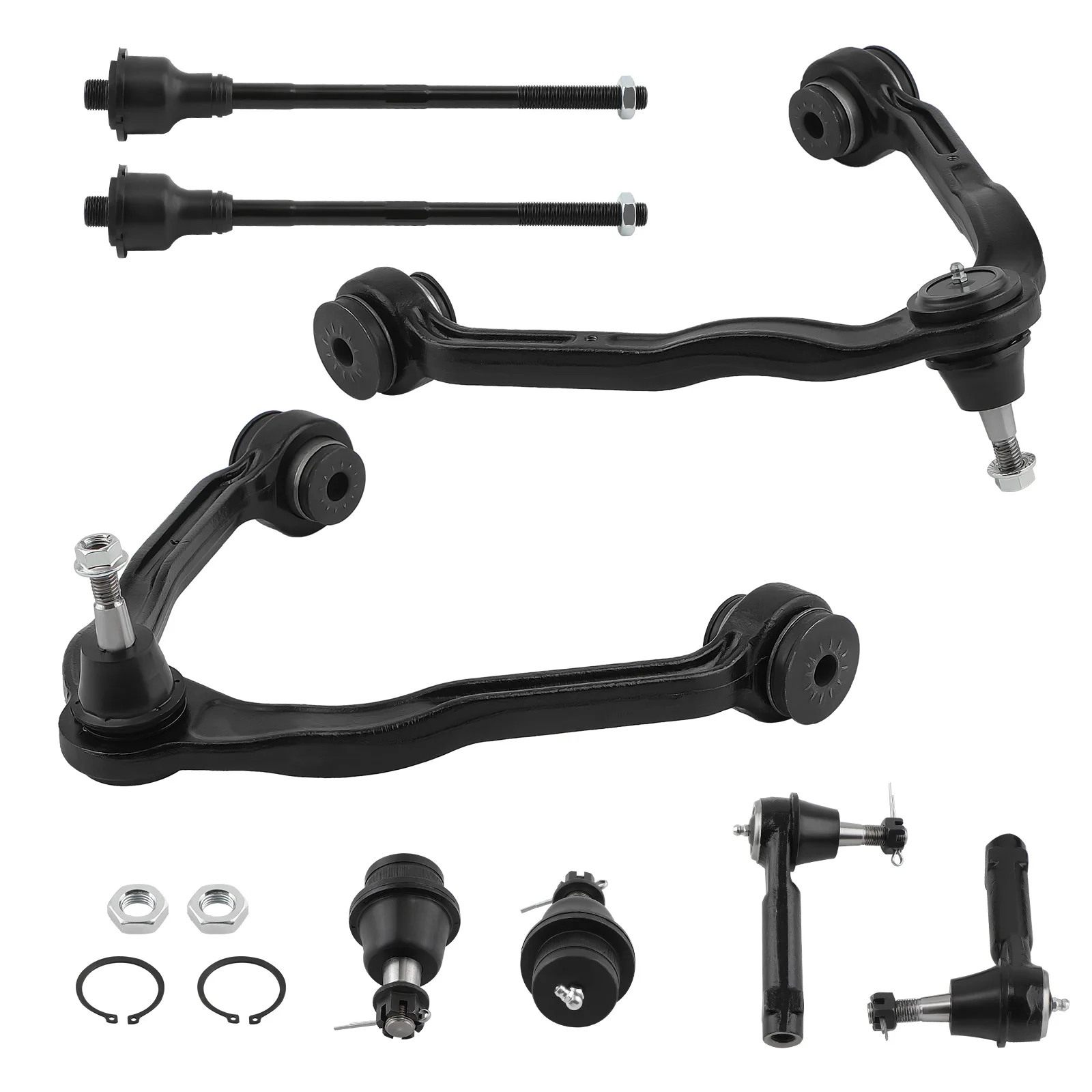 8pcs Front Control Arms Ball Joints Tie Rods For Chevy Silverado 1500 1999-2006