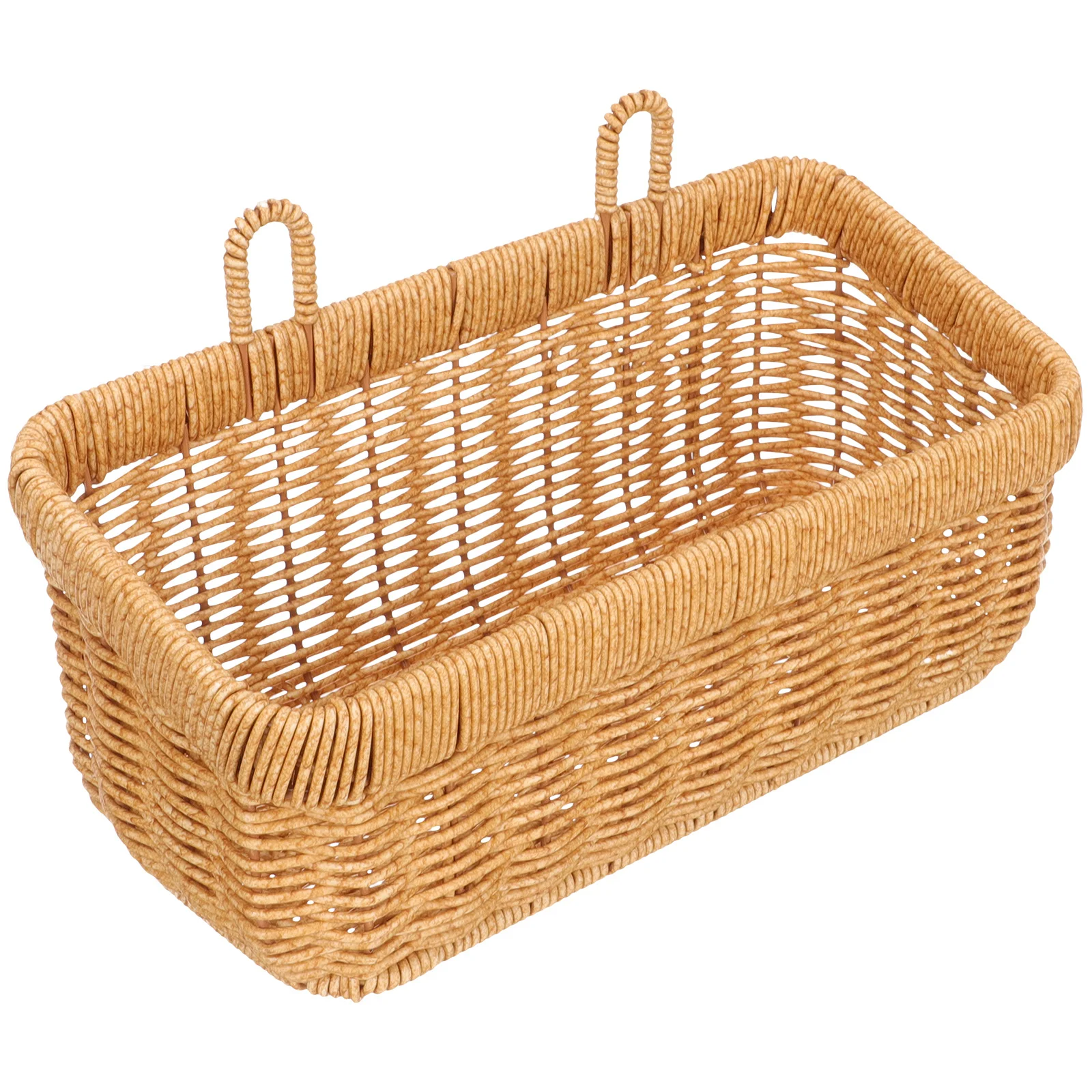 

Wall Hanging Storage Basket For Kitchen Home Decor, Imitation Rattan Fruit Vegetable Organizer, Farmhouse Sundries Basket,