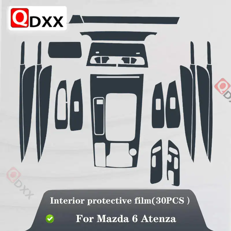 For Mazda 6 Atenza 2020-2022 2021 Car Interior Center console Transparent TPU Protective film Anti-scratc Repair film Accessory