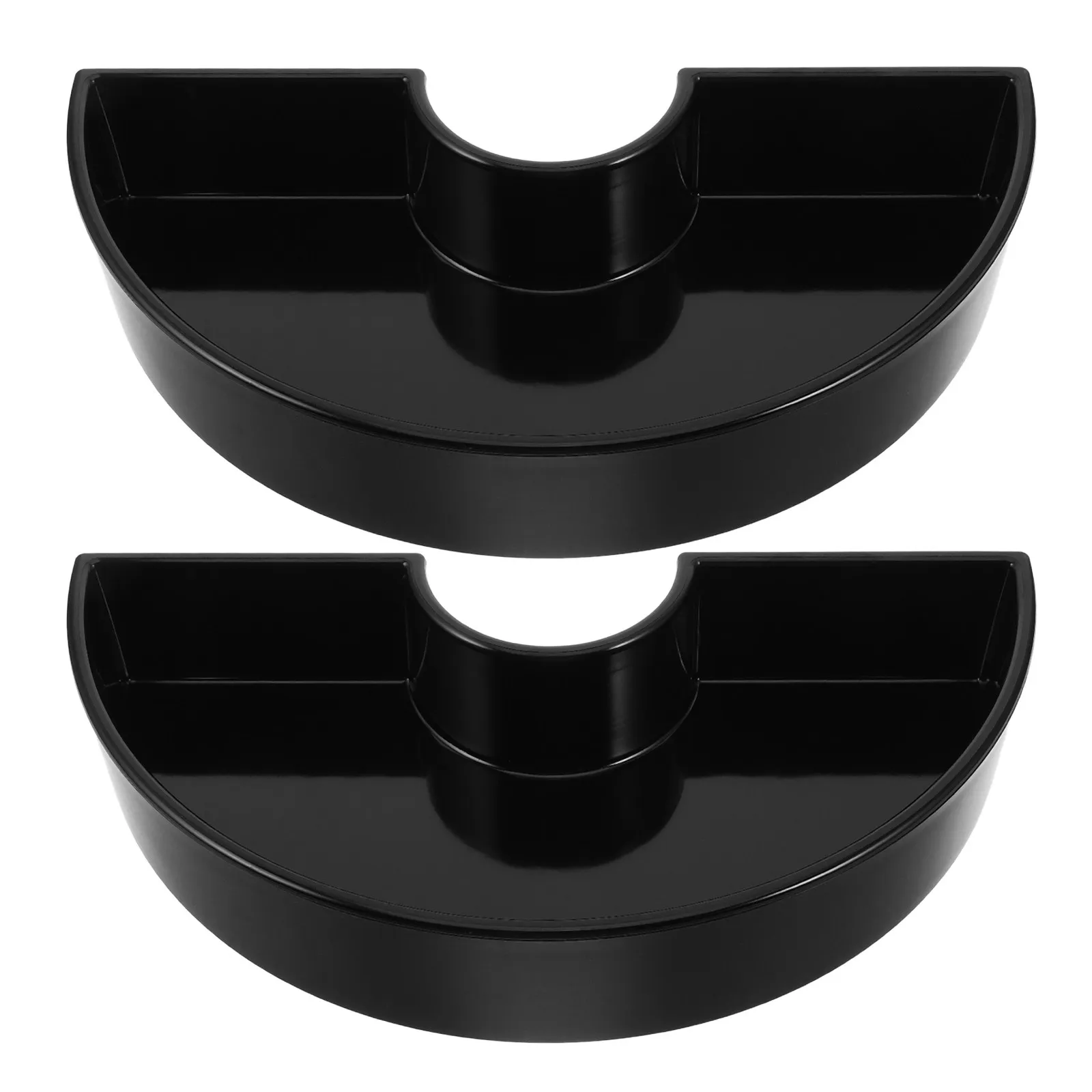 2Pcs Half Circle Umbrella Planter Pots Semicircle Base Tray Patio Outdoor Flower Pot for Umbrella Pole Decorative Planter